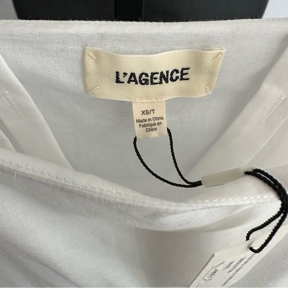 L’AGENCE  White Cotton Tiered Ruffled Sundress Size XS - Picture 11 of 16